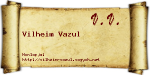 Vilheim Vazul névjegykártya